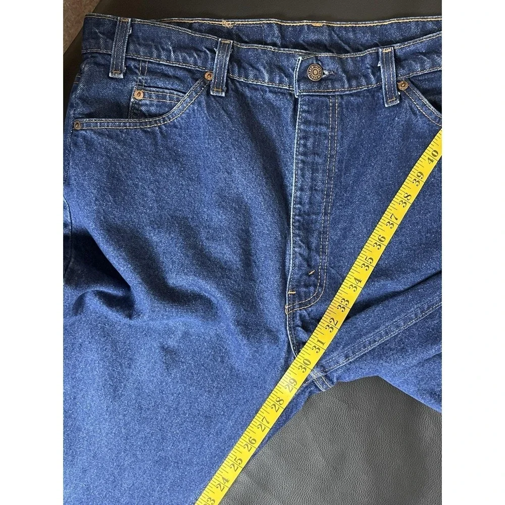 Levi's 517 Bootcut Orange Tab Jeans 40x32 Fits 38x30 USA Dark Wash True Vintage